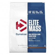 Dymatize Dymatize Elite Mass高蛋白&碳水化合物增重配方 雙倍巧克力, 4.5kg, 1個