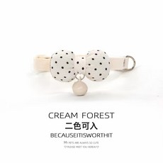 波點蝴蝶結項圈寵物貓咪鈴鐺脖圈安全扣可調節裝飾可愛, 1個, 白色(安全扣)