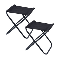 캠핑닷 피크닉 원터치 캠핑의자, 2개, 블랙