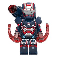 BIG & MINI 아이언맨 세트 5종 호환블럭 마블 어벤져스 슈퍼히어로 브릭미니피규어 취미/수집/장식/컬렉션용 커스텀 블록피겨, IRON302. MINI 아이언 패트리어트, 1개