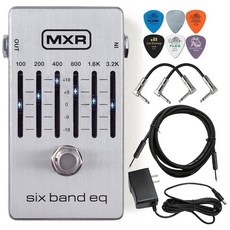 아마존평점4.5+ 미국출고 153879 Tonebird MXR M109S 식스 밴드 EQ 10-슬라이드 이퀄라이저 주파수 이펙트 페달 9v 전원 공급 장치 패치 케이블 피