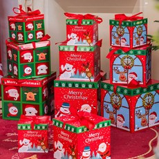 크리스마스 선물상자 선물포장 장식 소품 9P