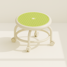 웨일릿 앉은뱅이 바퀴의자 작업용 통풍형 에어메쉬, 모스그린