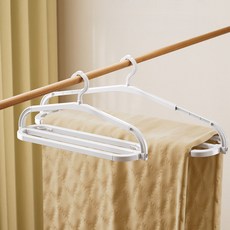 오브유 최신형 프리미엄 길이조절 확장형 다용도 건조대 옷걸이, 화이트, 2개