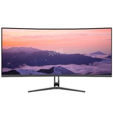 커브드 34인치 모나터 4K 165Hz 곡선 베젤리스 e스포츠 게임 VA 디스플레이, 34인치 4K 100Hz