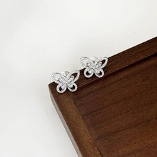 커플목걸이 원석목걸이 고급 더블 아웃 그라프 나비 선물, 귀걸이