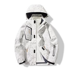남성 스키복 퍼 스노우 성인 보드복 여성스키복 여자 따뜻한, 1개, 남성용 카모플라주화이트