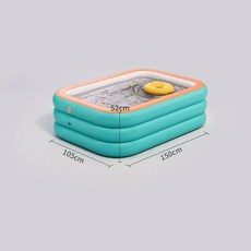 가족의 즐거움을 간편한 설치 풍선 - 파티 수영장 물놀이 내구성이 뒷마당 뛰어난, Blue-1.5m