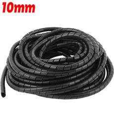 나선형 케이블 와이어 랩 컴퓨터 코드 관리 와인딩 튜브 케이블 보호 슬리브 사무실 와이어 정리 커버, 2m 1pc, 10mm