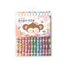 혜문추천샵 색연필 12색 핑크 어린이색연필 학생문구 아동미술재료 유치원색연필 드로잉