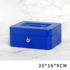 소형 자물쇠상자 잠금상자 보관함 자물쇠 박스 귀중품, M-블루 (열쇠형), M-블루 (열쇠형)