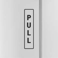 웰던 미세요 당기세요 도어사인 스티커 PUSH PULL 표지판, 2. PULL, 2개, 검정색