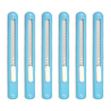 펜형 유틸리티 만능 커터칼 6개 세트, 1세트, 파랑 1세트, 파랑