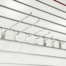 킹철물 스페이스월 월후크 월고리 월걸이 일자후크 인테리어 소품걸이, 10개, 크롬 300mm