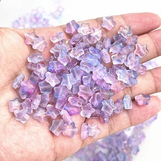 새로운 30pcs 8mm 다섯개 스타 매트 유리 구슬 보석에 대 한 스페이서 비즈 DIY 수제 팔찌 귀걸이 만들기, 15 57