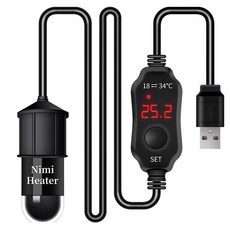 Nimi USB加熱棒 智能溫控水族加熱器, USB加熱棒-10w離水斷電, 1個