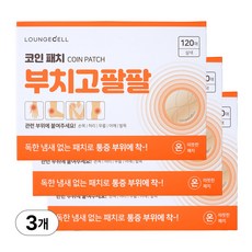 통증완화 지속력좋은 저자극 부치고팔팔 국산 동전패치 파스, 3개, 120개입