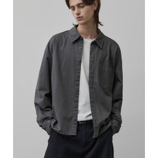 알리스 ALYSS 애쉬드 가먼츠 크롭 셔츠 차콜