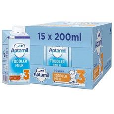 Aptamil 토들러 밀크 200ml 15개입 1팩 3단계 Aptamil 3 Toddler Milk Ready to Drink Liquid Formula, 1개