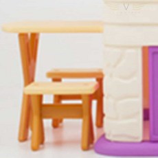 솔군스토어 에듀 플레이하우스 연결 테이블세트 아기의자