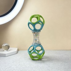XMXZH 寶寶手抓球搖鈴固齒玩具, 綠藍, 1個, 手抓搖鈴