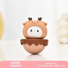 可愛不倒翁 動物寶寶不倒翁 紓壓玩具 辦公室擺件 裝飾品 女生禮物 小禮物 交換禮物, 1個, 小鹿款