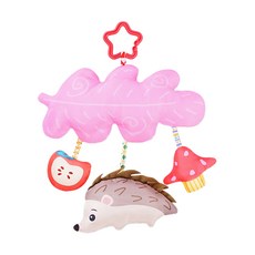 雪倫小舖 嬰兒床掛 玩偶搖鈴 安撫玩具 嬰兒推車掛飾, 刺蝟嘟嘟-F, 1個