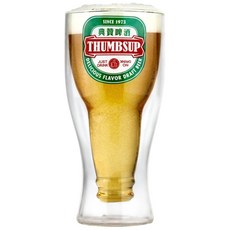 典贊啤酒雙層玻璃杯-贈開瓶器 啤酒杯 雙層玻璃杯 飲料杯 情侶杯 派對杯 交換禮物 生日禮物 情人節 父親節 典贊創意, 1個