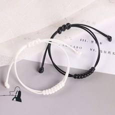 手工編織手環 可調節古銀吊墜情侶手鏈