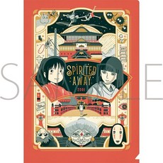 莫莫日貨 日本製 宮崎駿 神隱少女 燙金 A4 L夾 文件夾 資料夾 文件收納, 1個, 半透明