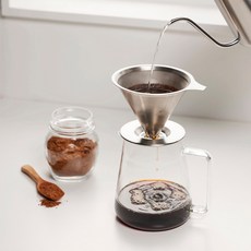 JAJU 내열 유리 커피 서버 850ml J70N901326800 434288, FR, 투명, 1개