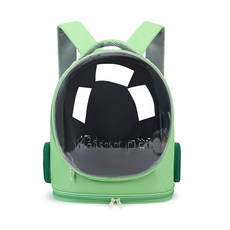Ybtco Pet 寵物貓外出太空艙背包, 綠色, 胸前全景, 1個