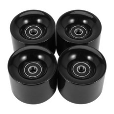 40mm 스케이트 보드 휠 + abec-9 베어링 스틸 및 스페이서 크루저 휠 팩, 하나, 검은색