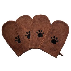 페니 니코 극세사 애완동물 타월 장갑 청소 건조 개와 고양이용 그레이 스탠다드 2팩, Standard - 4 pack, Sky Blue/Gray