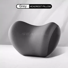 SEAMETAL 자동차 베개 인테리어 메모리 폼 머리 받침 범용 쿠션 보호대 목 Accessorie, 03 Gray Pillow 1pc