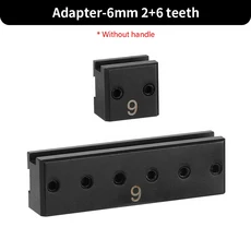 WUTA 다기능 가죽 구멍 펀치 원형 프리킹 다리미 스티칭 펀칭 교체 가능 헤드 공예, 17)Adapter-6mm 2-6teeth