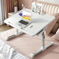 Tixpra 간편 접이식 승강 침대용 컴퓨터 테이블 작은 탁자, 화이트