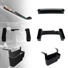 LitMiRaCle 지프 랭글러 JL JLU 2018-2025 및 글래디에이터 JT 2020+ 2/4 도어 센터 팔걸이 박스 내부 액세서리 오거나이저 기어 보관 블랙 3피, 3개