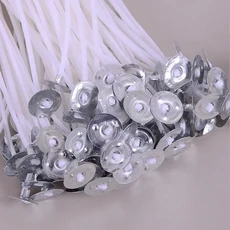 수제 아로마 테라피 캔들 심지 양초 만들기 재료 코튼 무연 오일 램프 100 개, 03 Lwick 20cm