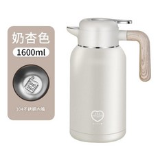AQWA 1600ml 不鏽鋼保溫壺, 奶白色1.6L, 1個, 1.6L