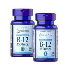 퓨리탄스프라이드 비타민B12 1500mcg 타블렛 Puritans Pride Vitamin B-12, 2개, 100정