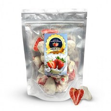 노바(Nova) 새콤달콤 바삭한 수제 동결 건조 딸기 초코 초콜릿 화이트 100g, 1개, 1g