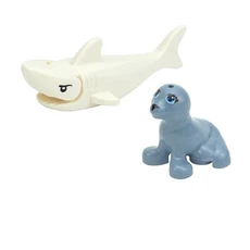 MOC 도시 빌딩 블록 동물 피규어 염소 양 독수리 올빼미 팬더 앵무새 갈매기 펭귄 동물원 Fram 액세서리 벽