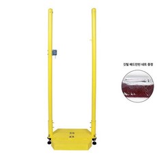 네트 지주대 고정형 브래킷 실외용 간편설치 폴대 접이식, 1개, 더블 기둥 중앙 일체형 50-80 고급