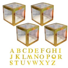 ideastore 풍선 상자 파티 생일 알파벳 알파벳 26자 4 상자 세트 금, 상세페이지 참조, 상세페이지 참조
