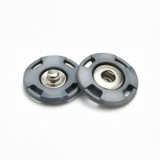 21mm 무광 플라스틱 스냅단추 똑딱이 단추, 5개, 그레이+21mm