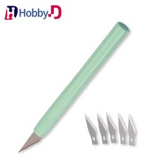 HobbyD 팔각형 홀더 아트나이프 세트 JY1001-민트 그린, JY1001 민트 그린, 1개