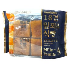 [좋은세상] 개별포장 18겹 밀푀유 식빵 320g (80gx4개입), 1개