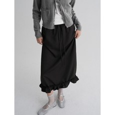 [국내매장정품] 에잇세컨즈 8SECONDS 프릴 스커트 블랙 125927MQE5 139267