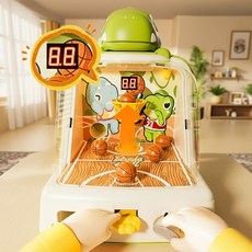 토요요 공룡 농구 게임기 실내 미니 농구대 어린이 농구 놀이 장난감 3-7세 D-TL1, 그린, 1개